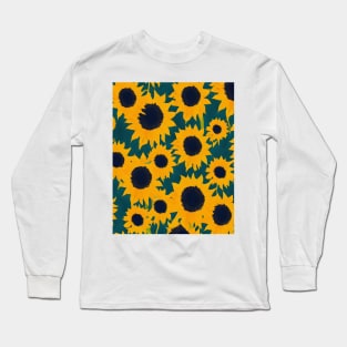 Yellow Sunflowers Long Sleeve T-Shirt